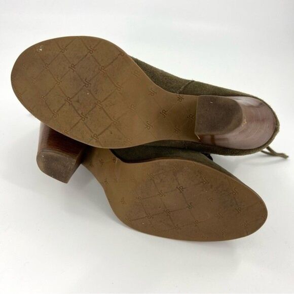 Jack Rogers Greer Boho Suede Ankle Booties Olive Size 8 - Picture 16 of 16